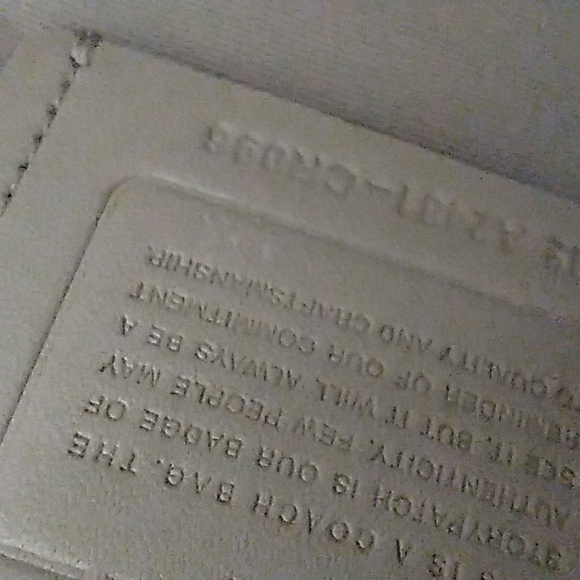 COACH Pebble Leather Tote Bag Taupe - Picture 6 of 12